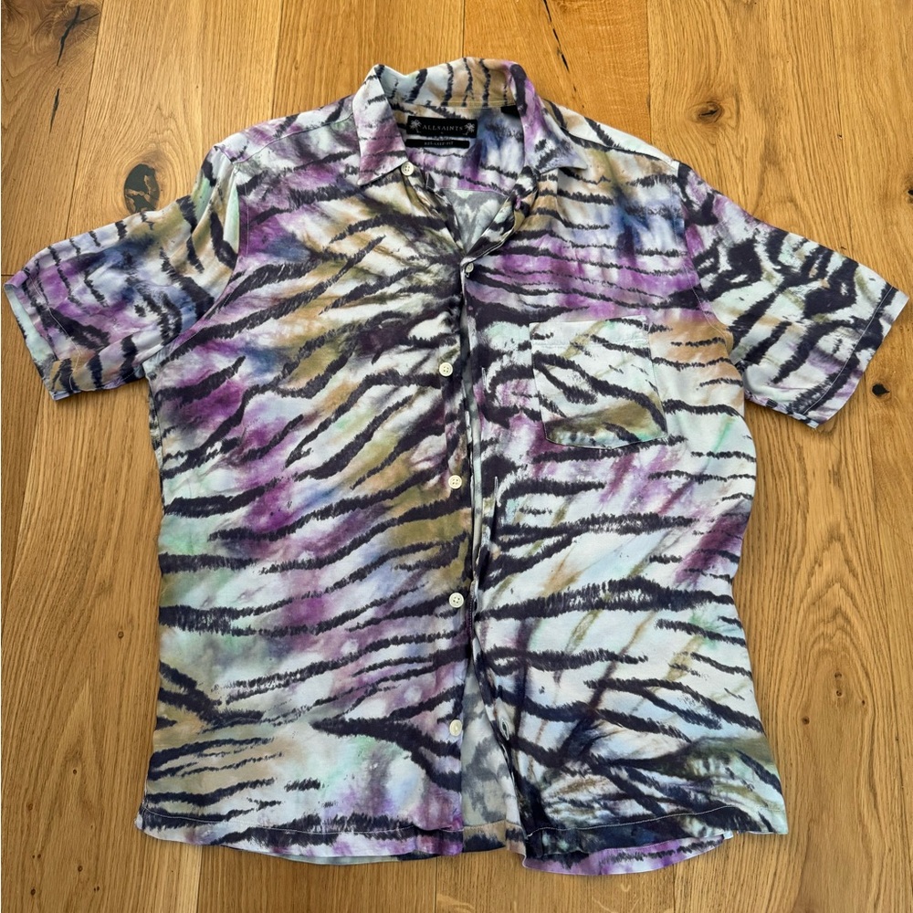 All Saints tiger print shirt